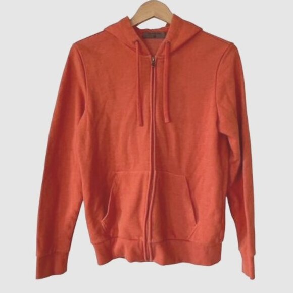 Giordano Bright Orange Zip Up Hoodie - Picture 1 of 3